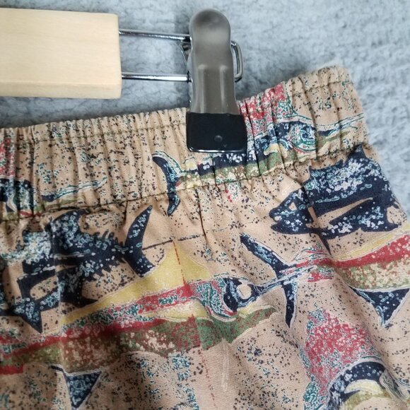 Vintage Kahala Swim Trunks Shorts Adult XL Hawaiian Fish Brief Lined Beach Tan - Picture 3 of 14